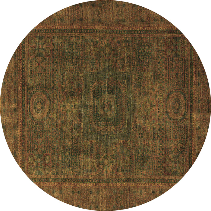 Round Machine Washable Abstract Brown Modern Rug, wshabs1319brn