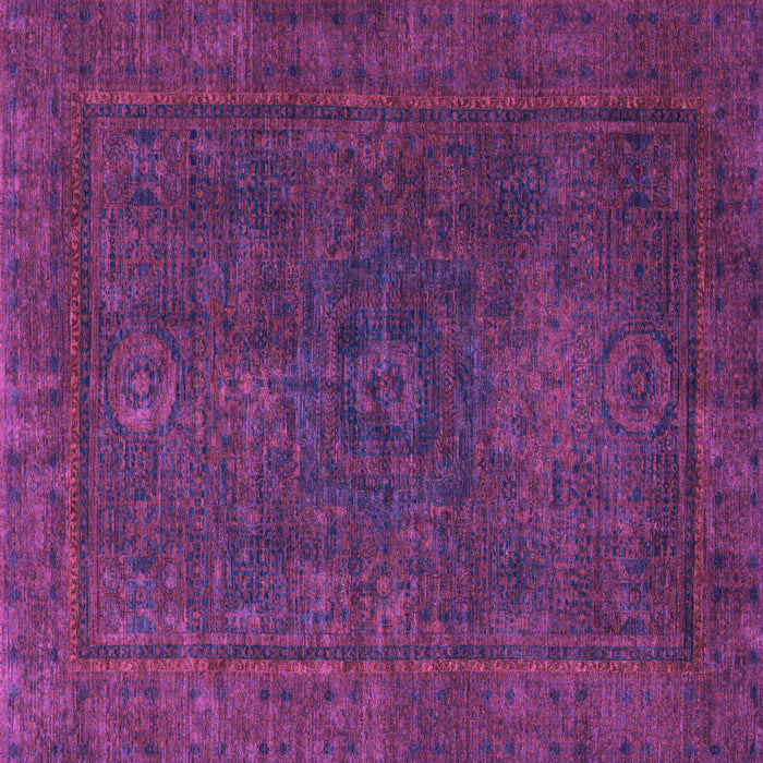 Square Machine Washable Abstract Purple Modern Area Rugs, wshabs1319pur