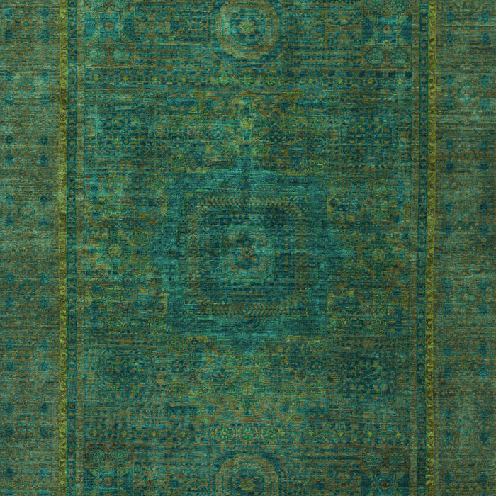 Machine Washable Abstract Turquoise Modern Area Rugs, wshabs1319turq