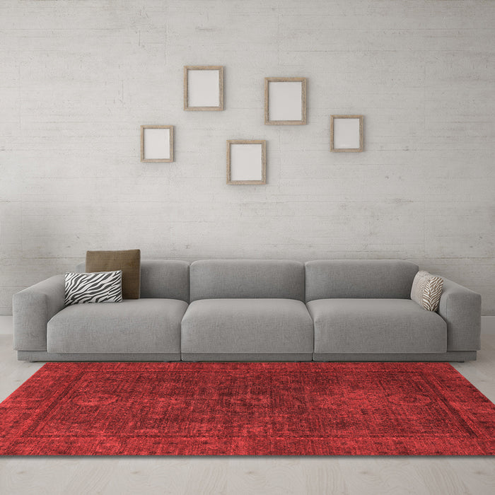 Modern Red Washable Rugs