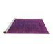 Sideview of Machine Washable Abstract Purple Modern Area Rugs, wshabs1319pur