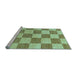 Sideview of Machine Washable Checkered Light Blue Modern Rug, wshabs131lblu