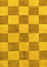 Checkered Yellow Modern Rug, abs131yw