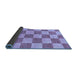 Sideview of Checkered Blue Modern Rug, abs131blu