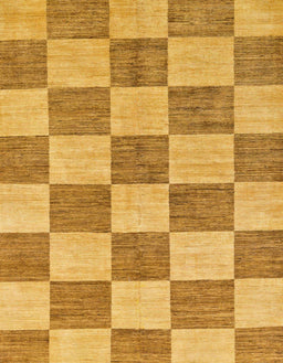 Abstract Orange Checkered Rug, abs131