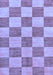 Machine Washable Checkered Blue Modern Rug, wshabs131blu
