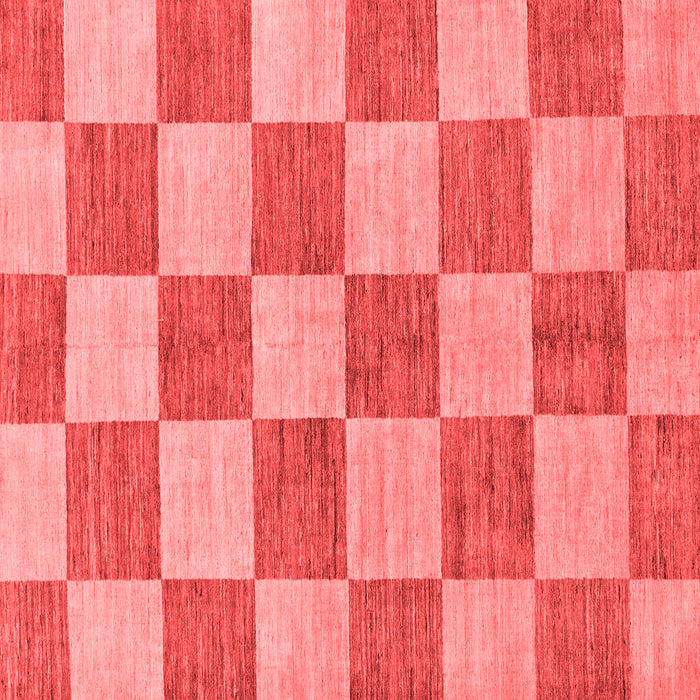 Machine Washable Checkered Red Modern Rug, wshabs131red