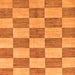 Square Machine Washable Checkered Orange Modern Area Rugs, wshabs131org