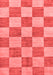 Checkered Red Modern Area Rugs