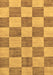 Machine Washable Checkered Brown Modern Rug, wshabs131brn