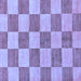 Square Machine Washable Checkered Blue Modern Rug, wshabs131blu