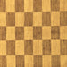 Square Machine Washable Checkered Brown Modern Rug, wshabs131brn