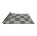 Sideview of Checkered Gray Modern Rug, abs131gry