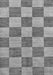 Machine Washable Checkered Gray Modern Rug, wshabs131gry