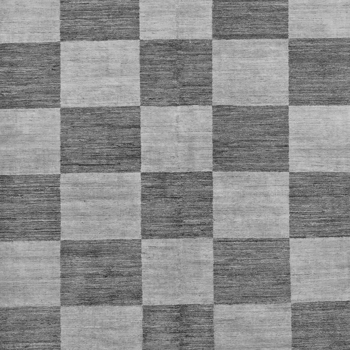 Machine Washable Checkered Gray Modern Rug, wshabs131gry