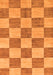 Checkered Orange Modern Rug, abs131org