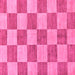 Square Checkered Pink Modern Rug, abs131pnk