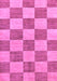 Machine Washable Checkered Purple Modern Area Rugs, wshabs131pur