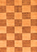 Machine Washable Checkered Orange Modern Area Rugs, wshabs131org