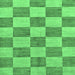 Square Checkered Emerald Green Modern Rug, abs131emgrn