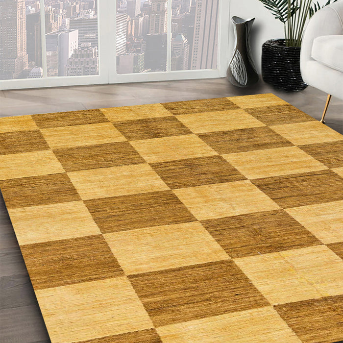 Machine Washable Abstract Orange Rug in a Family Room, wshabs131