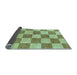 Sideview of Checkered Light Blue Modern Rug, abs131lblu