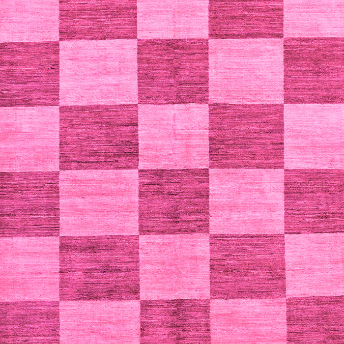 Machine Washable Checkered Pink Modern Rug, wshabs131pnk