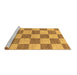 Sideview of Machine Washable Checkered Brown Modern Rug, wshabs131brn