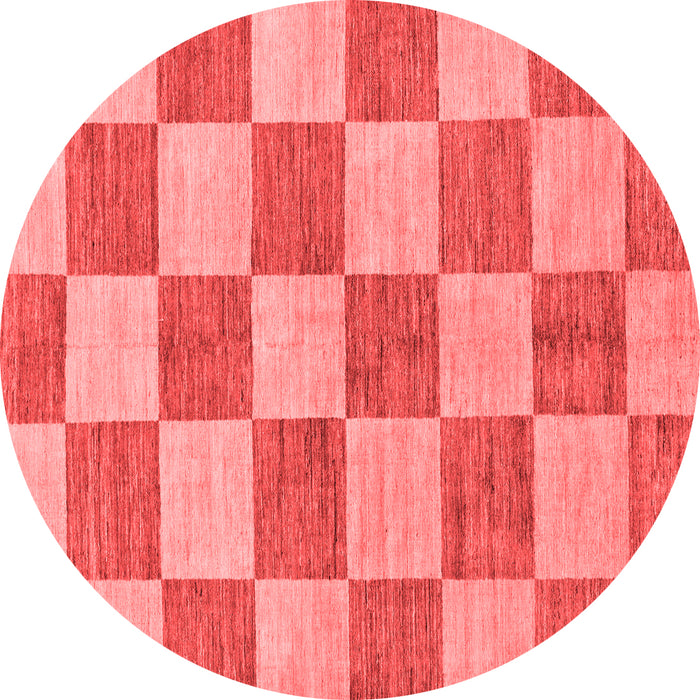 Machine Washable Checkered Red Modern Rug, wshabs131red