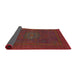 Sideview of Abstract Brown Red Modern Rug, abs1320