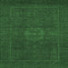 Square Abstract Emerald Green Modern Rug, abs1320emgrn