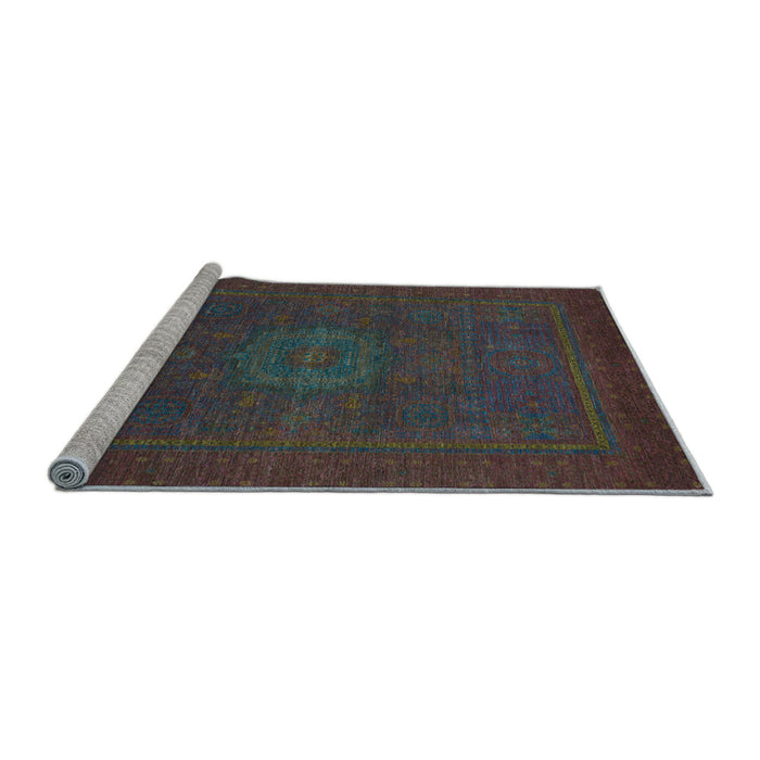 Sideview of Machine Washable Abstract Light Blue Modern Rug, wshabs1320lblu