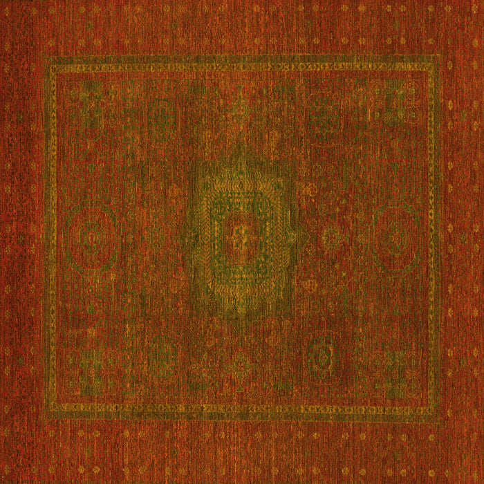 Square Abstract Yellow Modern Rug, abs1320yw