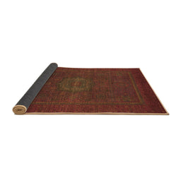 Sideview of Abstract Brown Modern Rug, abs1320brn