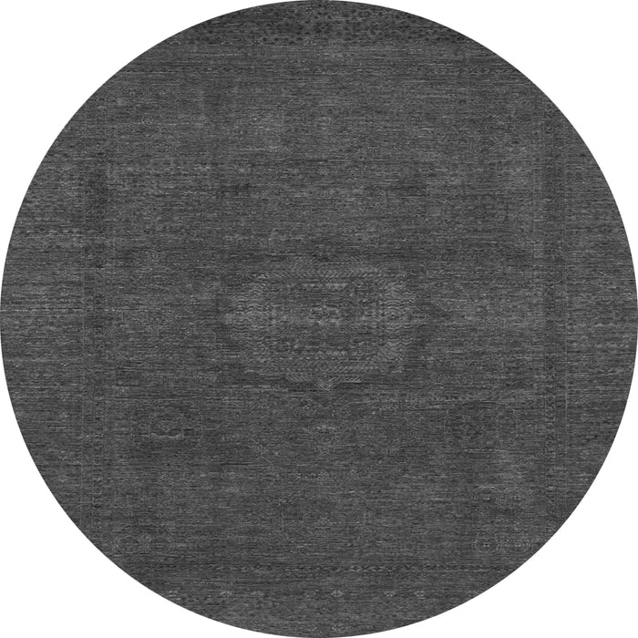 Round Machine Washable Abstract Gray Modern Rug, wshabs1320gry