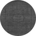 Round Machine Washable Abstract Gray Modern Rug, wshabs1320gry