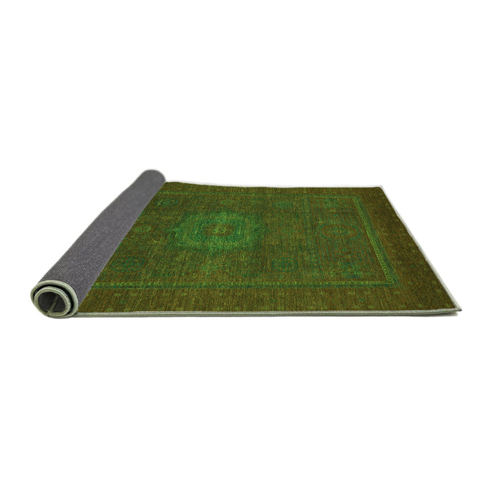 Sideview of Abstract Green Modern Rug, abs1320grn