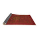 Sideview of Abstract Orange Modern Rug, abs1320org