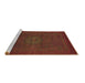 Sideview of Machine Washable Abstract Brown Modern Rug, wshabs1320brn