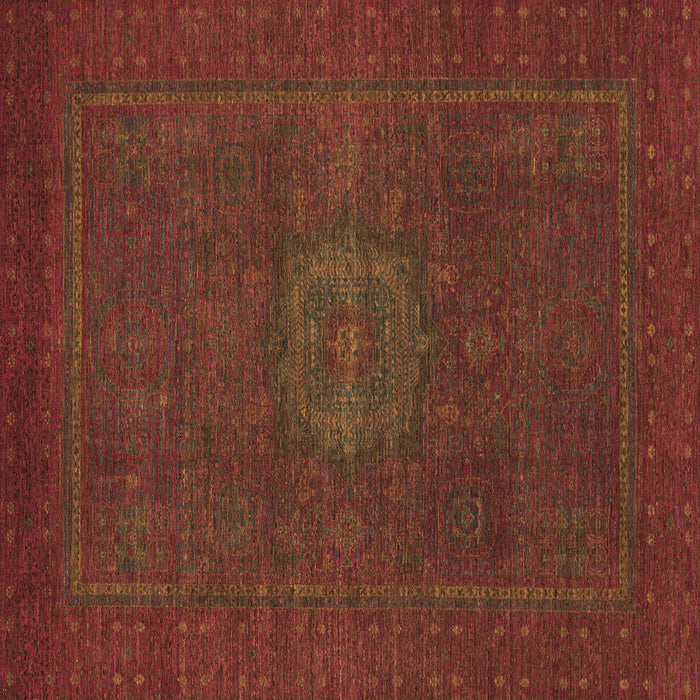 Square Abstract Brown Modern Rug, abs1320brn