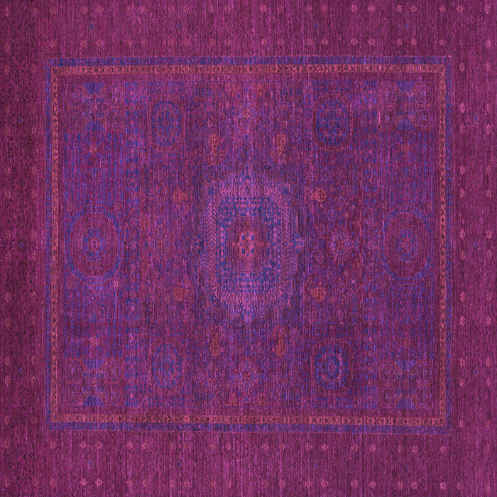 Square Machine Washable Abstract Purple Modern Area Rugs, wshabs1320pur