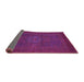 Sideview of Abstract Purple Modern Rug, abs1320pur