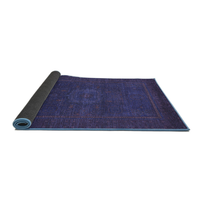 Sideview of Abstract Blue Modern Rug, abs1320blu