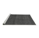 Sideview of Machine Washable Abstract Gray Modern Rug, wshabs1321gry