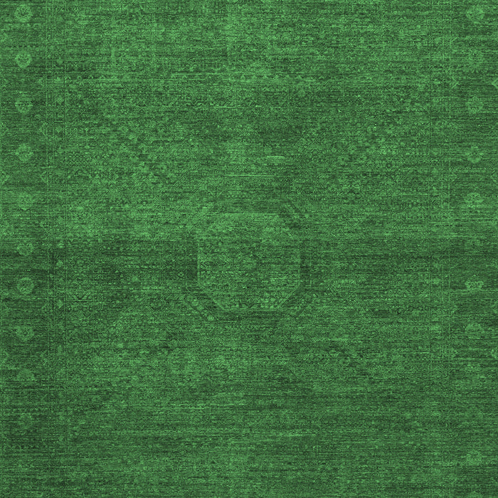 Machine Washable Abstract Emerald Green Modern Area Rugs, wshabs1321emgrn