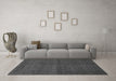 Machine Washable Abstract Gray Modern Rug in a Living Room,, wshabs1321gry