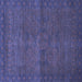 Square Abstract Blue Modern Rug, abs1321blu