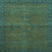 Square Abstract Light Blue Modern Rug, abs1321lblu