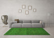 Machine Washable Abstract Green Modern Area Rugs in a Living Room,, wshabs1321grn