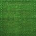 Square Machine Washable Abstract Green Modern Area Rugs, wshabs1321grn